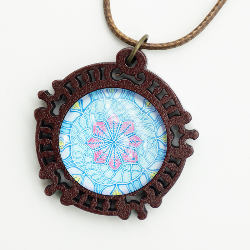 Ethno Halsketten Holz