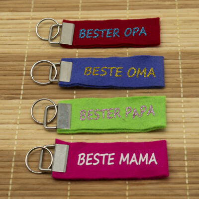 Filz Schlüsselanhänger mit Text