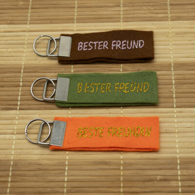 Filz Schlüsselanhänger mit Text