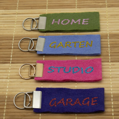 Filz Schlüsselanhänger mit Text