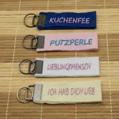 Filz Schlüsselanhänger mit Text