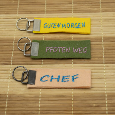 Filz Schlüsselanhänger mit Text