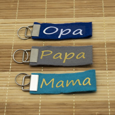 Filz Schlüsselanhänger mit Text