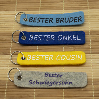 Filz Schlüsselanhänger mit Text