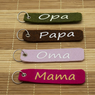 Filz Schlüsselanhänger mit Text