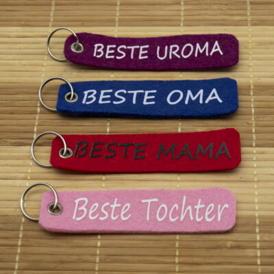 Filz Schlüsselanhänger mit Text