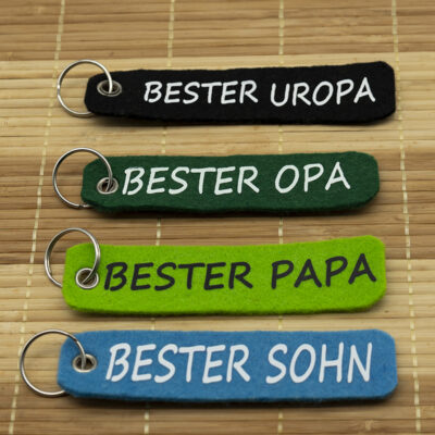 Filz Schlüsselanhänger mit Text